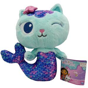 Gabbys Dollhouse MerCat Mermaid Plush Toy, DreamWorks, With Tags - Blue & Purple